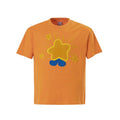 Flocked Star Embroidered Hip Hop T-Shirt