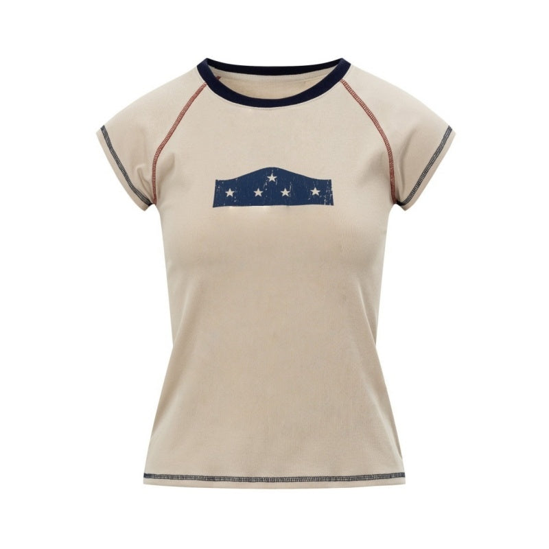 Apricot Slim-Fit Sporty T-Shirt