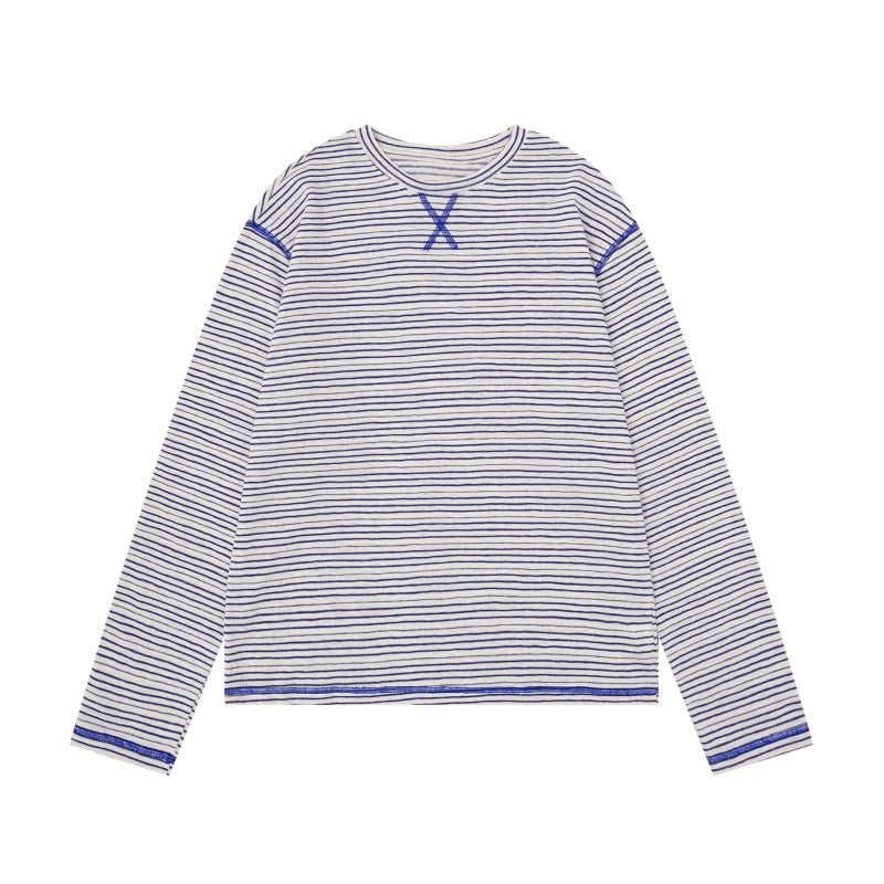 Long Sleeves with Triple-Stitch Striped Detail