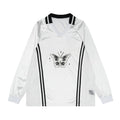 Long Sleeves with Rhinestone Cut-Out V-Neck